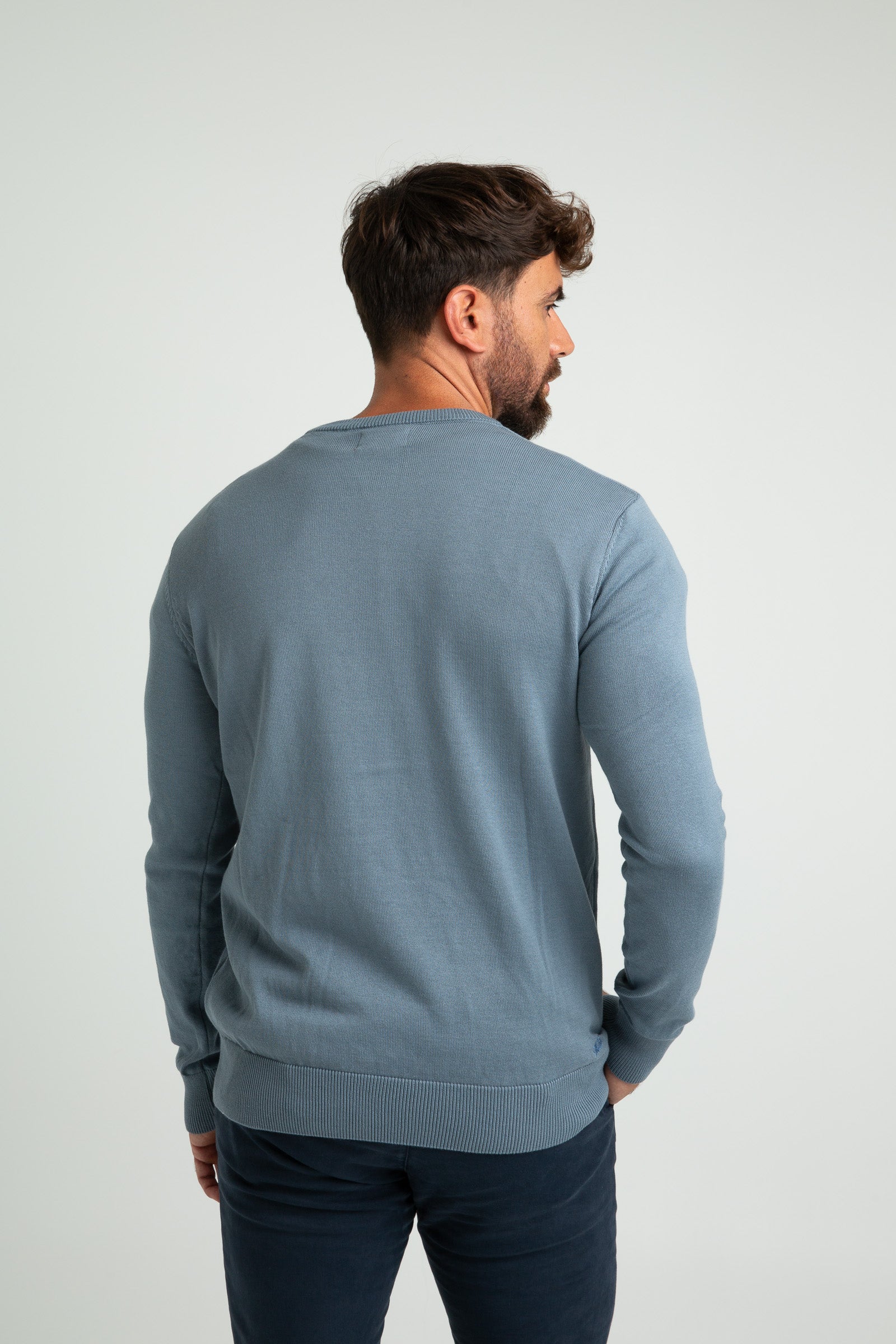 Jersey Cuello Redondo Azul