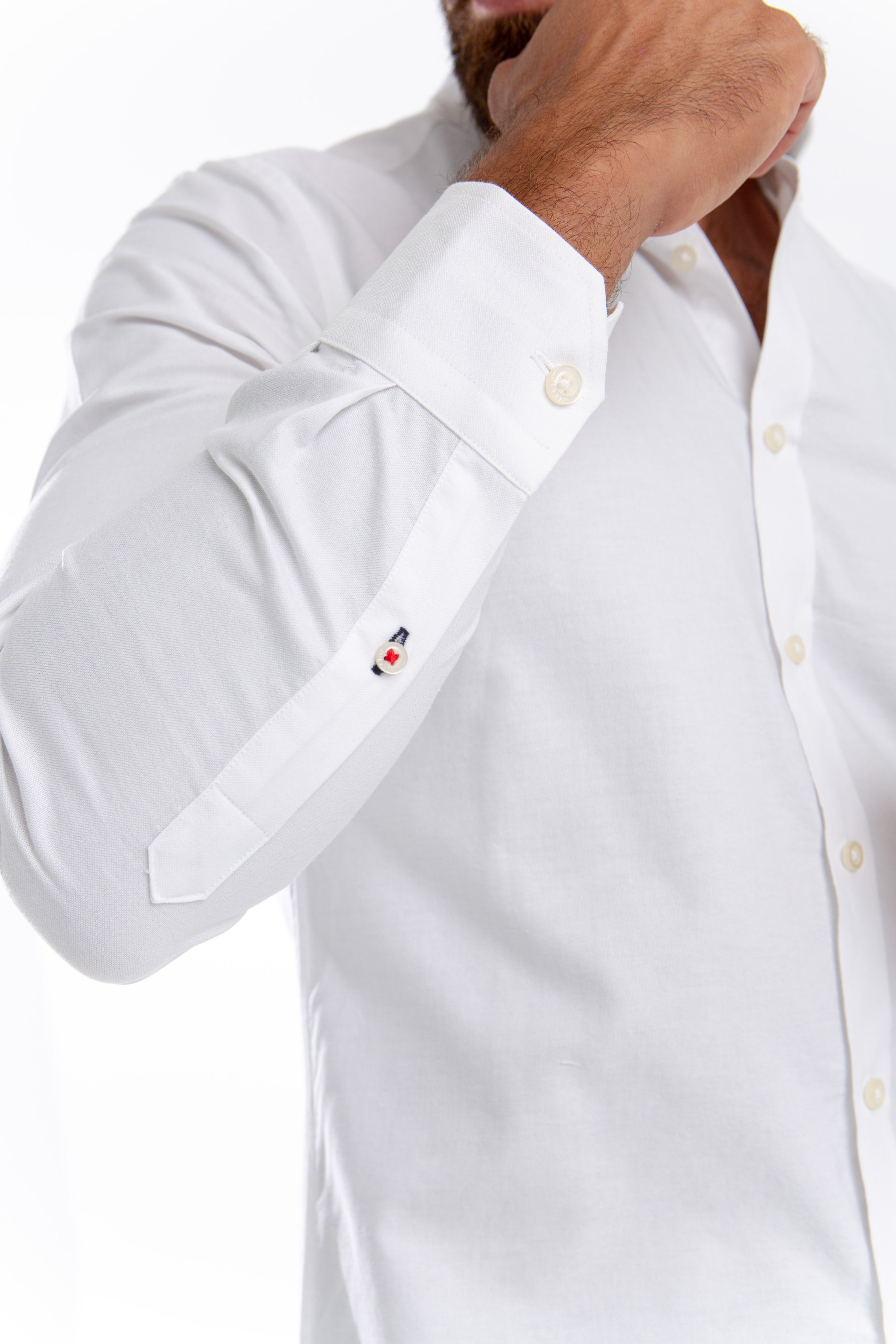 Camisa Oxford Blanco Slim Fit