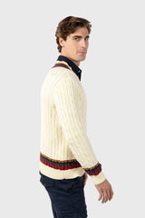 Jersey Trenzado Cuello Pico Multicolor