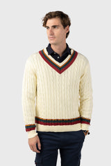 Jersey Trenzado Cuello Pico Multicolor