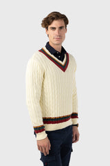 Jersey Trenzado Cuello Pico Multicolor