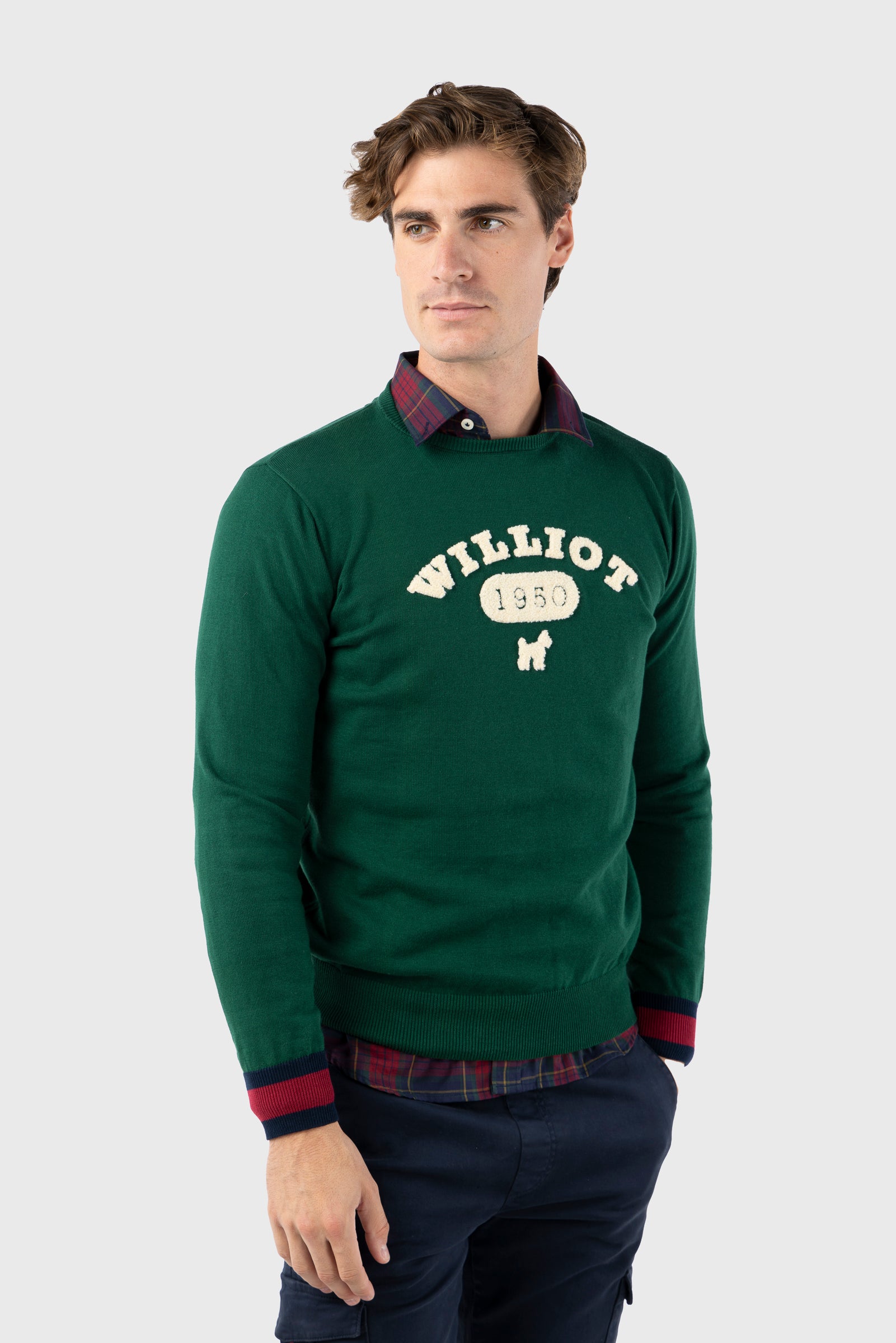 Jersey 1950 Tejido Toalla Verde Botella