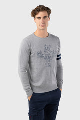 Jersey Mr Williot Londres Bordado Gris