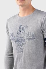 Jersey Mr Williot Londres Bordado Gris
