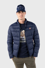 Chaqueta Acolchada Con Cinturilla Elástica Marino