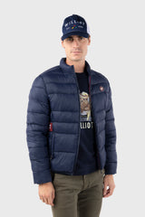Chaqueta Acolchada Con Cinturilla Elástica Marino