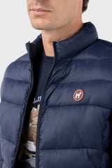 Chaqueta Acolchada Con Cinturilla Elástica Marino