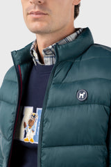 Chaqueta Acolchada Con Cinturilla Elástica Verde Botella