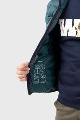 Chaqueta Acolchada Con Cinturilla Elástica Verde Botella