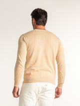 Jersey Cuello Pico Crema