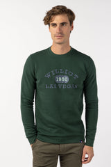 Sudadera Diseño Bordado Las Vegas Khaki Suave
