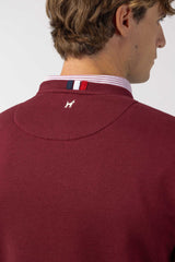 Sudadera Diseño Bordado London Burdeos
