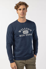 Sudadera Diseño Bordado New York Marino