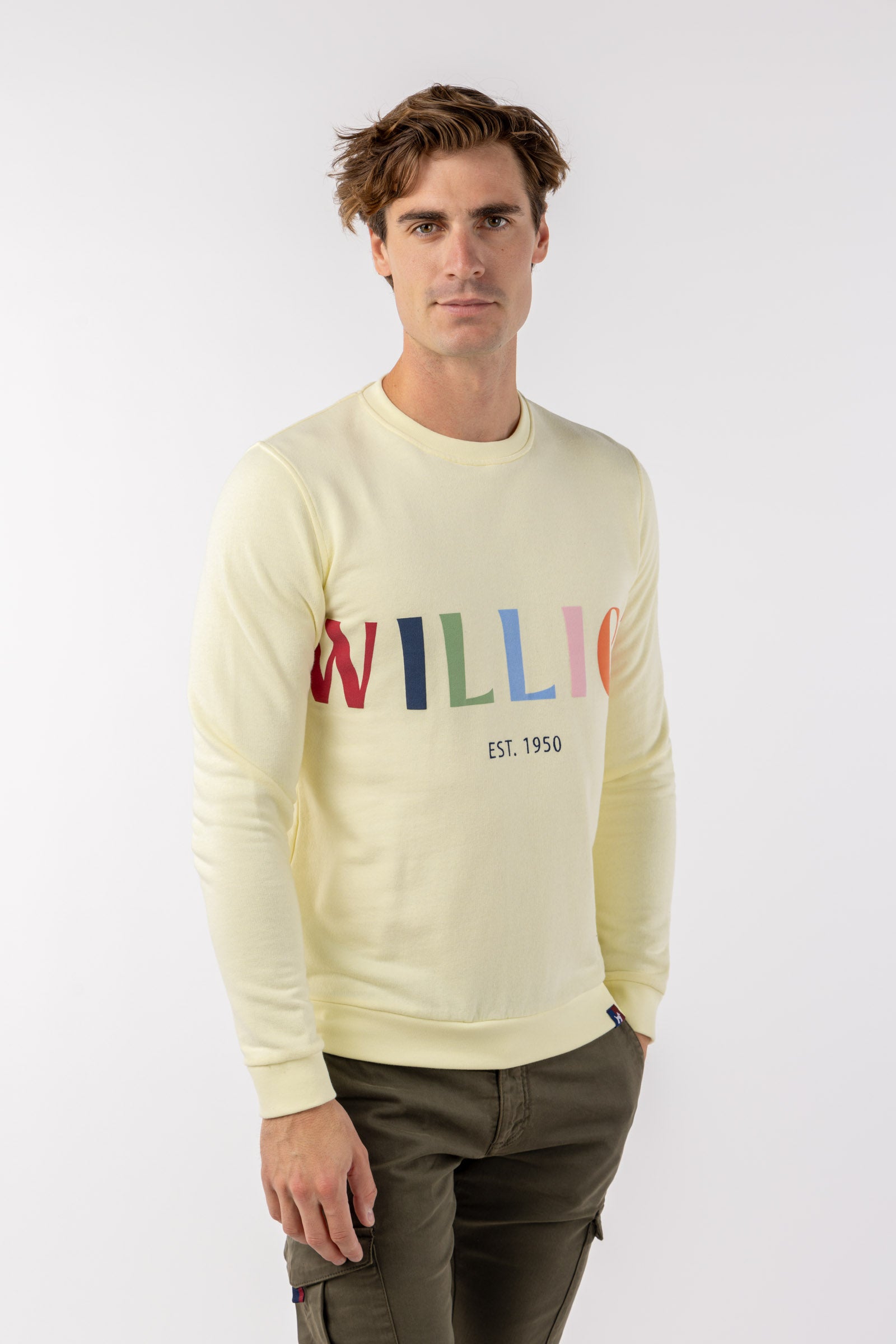 Sudadera Williot Pecho Multicolor Amarillo Pastel