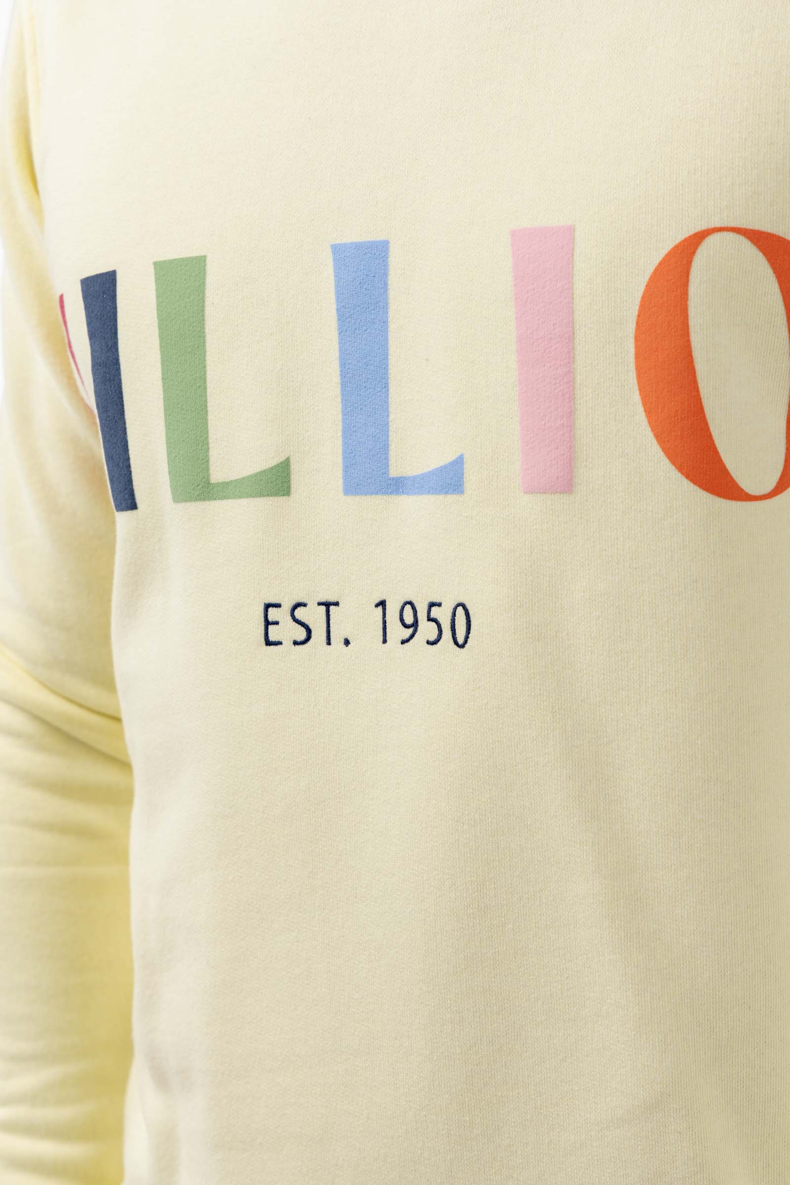 Sudadera Williot Pecho Multicolor Amarillo Pastel