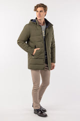 Parka Larga Tejido Técnico Khaki