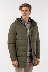 Parka Larga Tejido Técnico Khaki