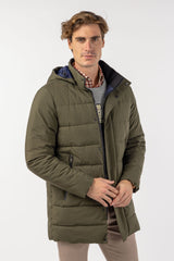 Parka Larga Tejido Técnico Khaki