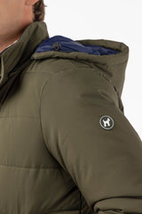 Parka Larga Tejido Técnico Khaki