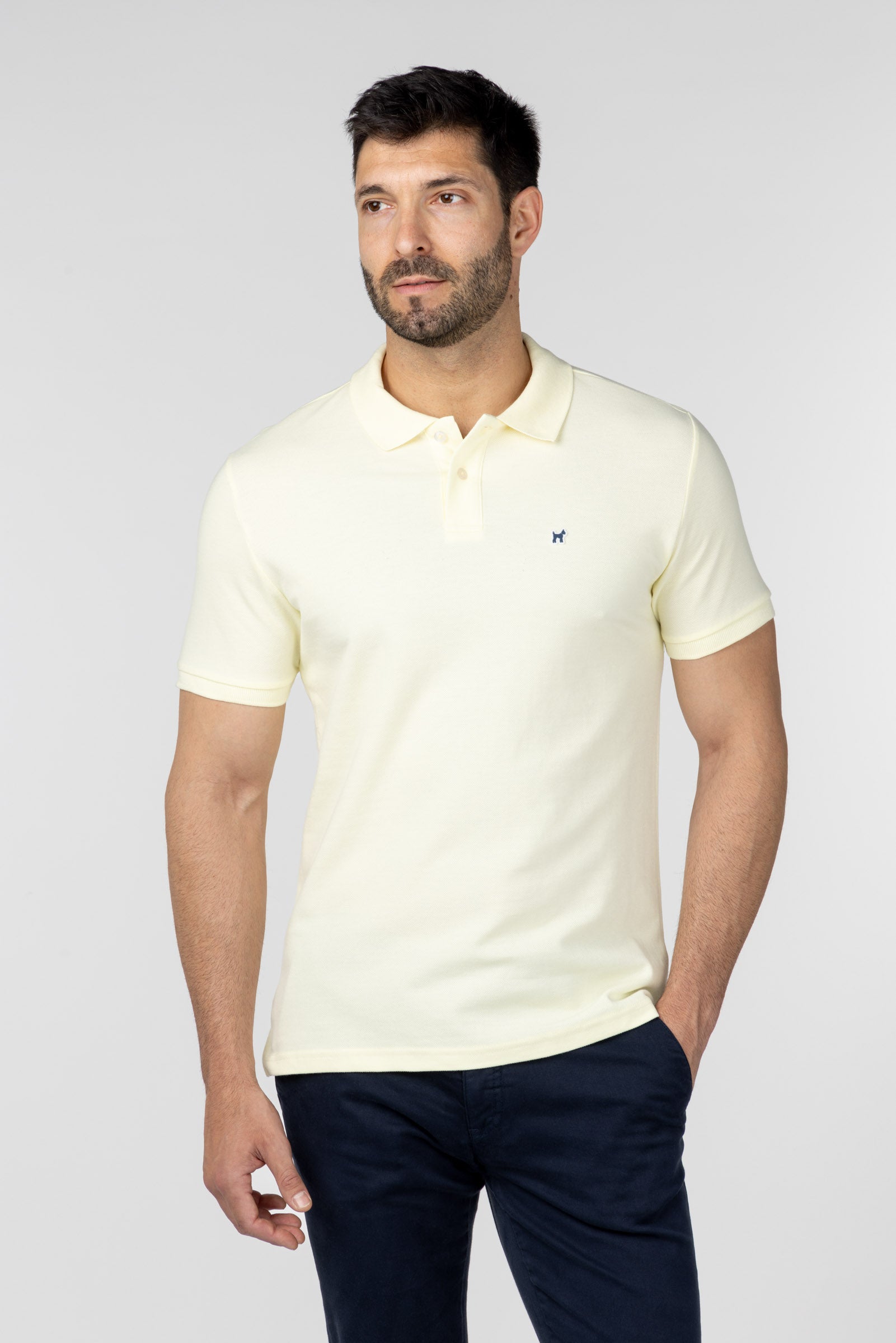 Polo Liso Amarillo Suave