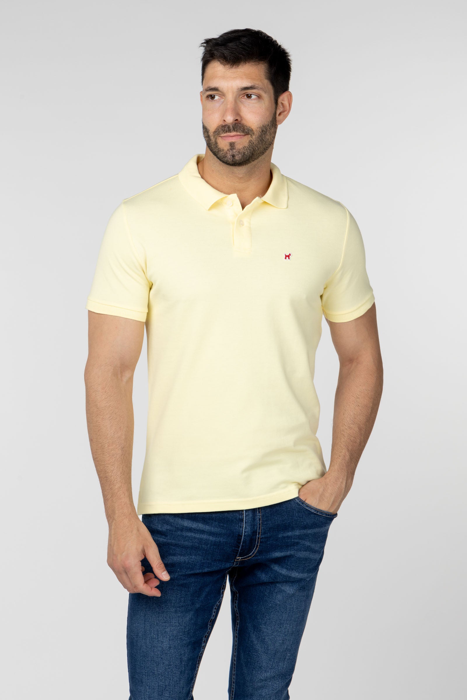 Polo Liso Amarillo Pastel