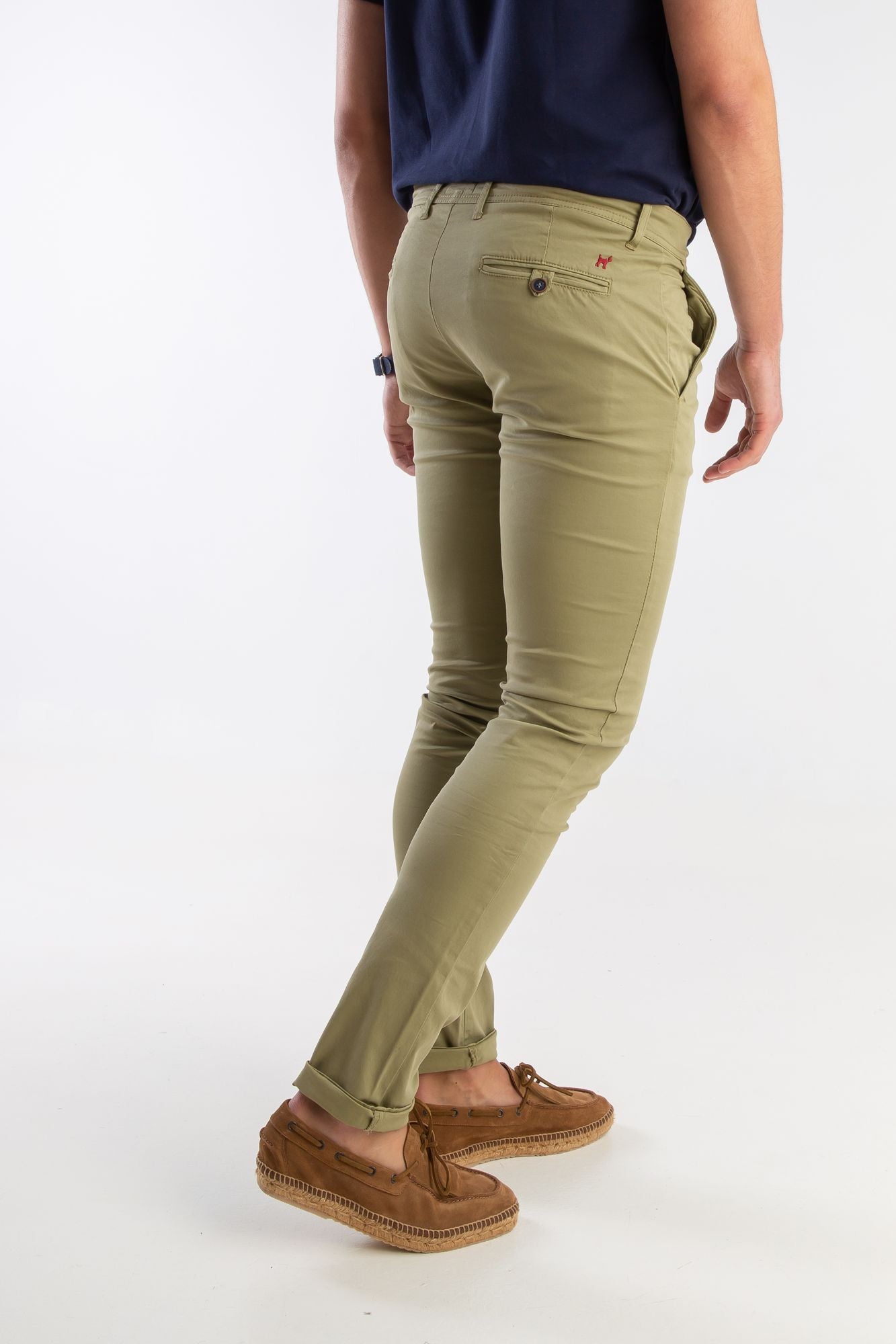 Pantalón Chino Slim Verde Kaki