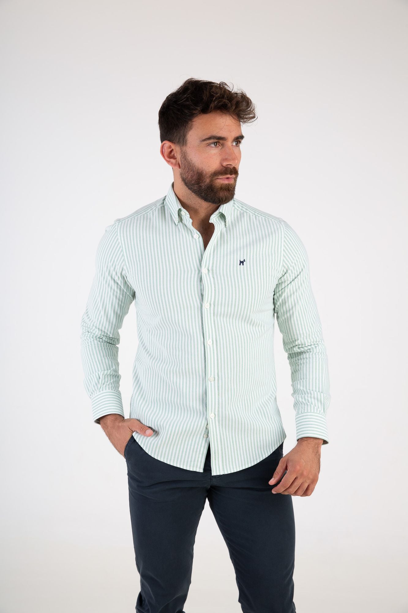Camisa Raya Oxford Verde Agua