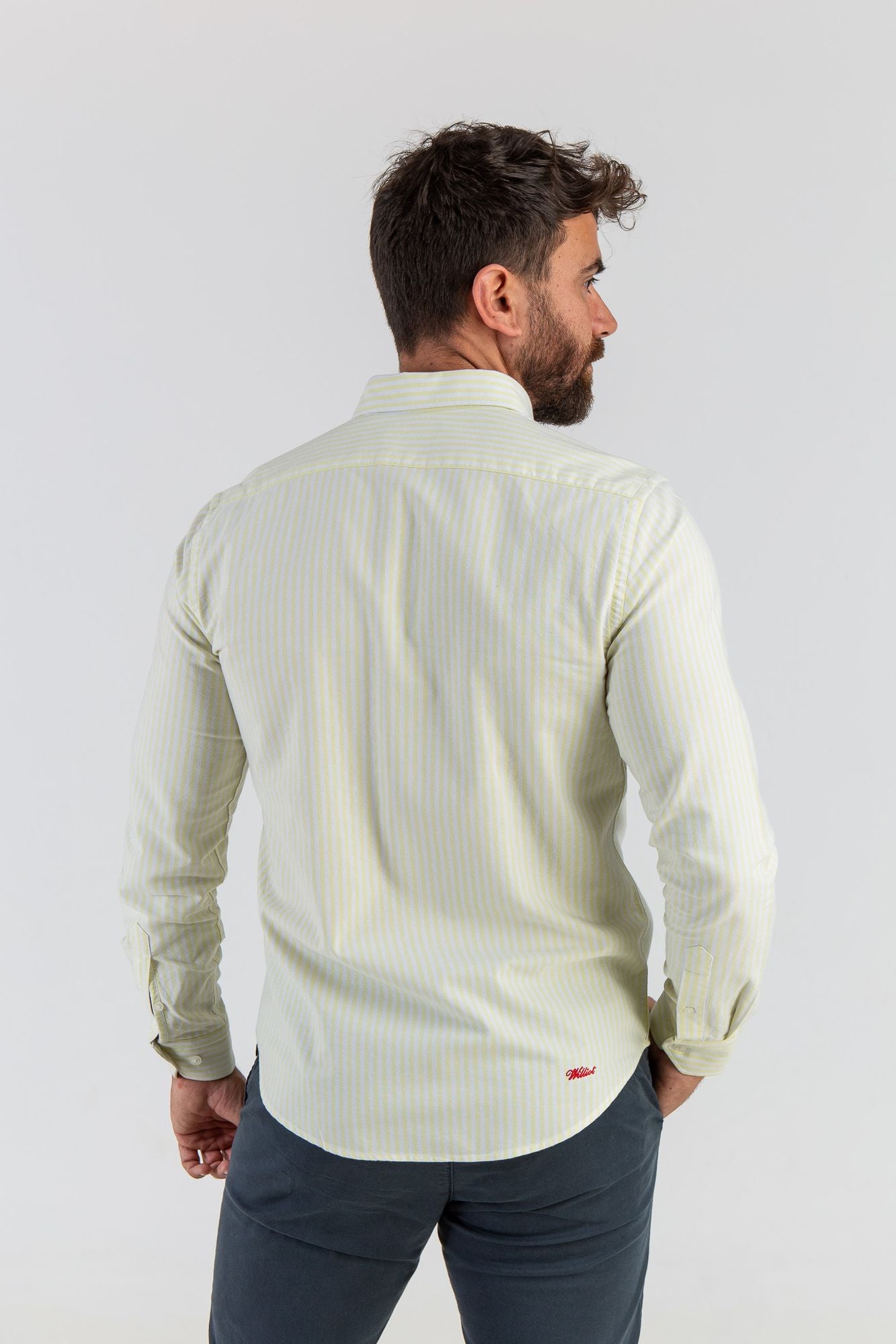 Camisa Raya Oxford Amarillo Suave
