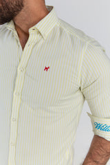 Camisa Raya Oxford Amarillo Suave