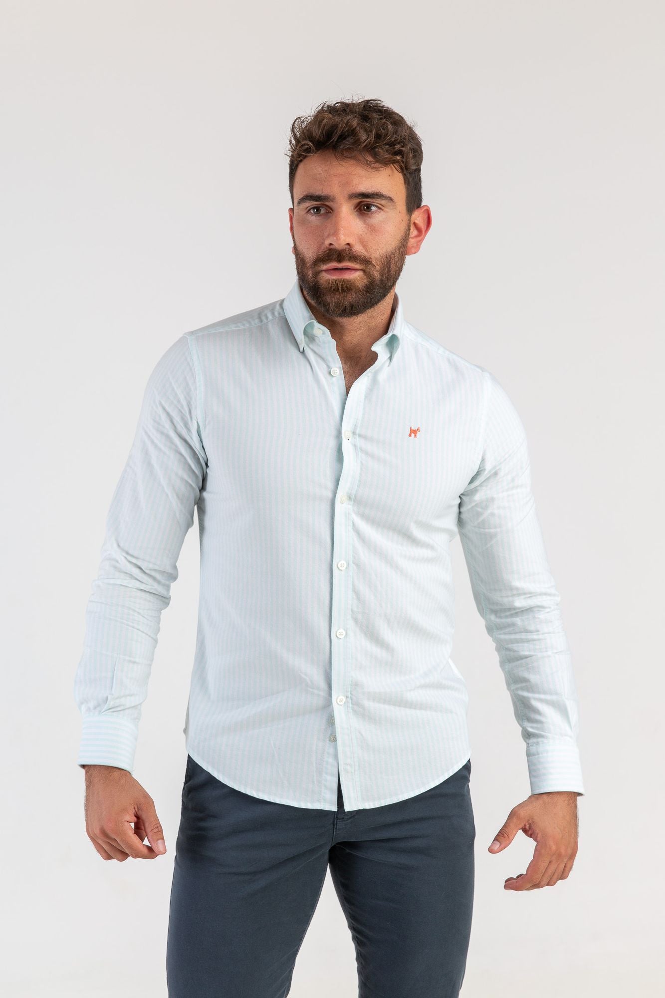 Camisa Raya Oxford Turquesa