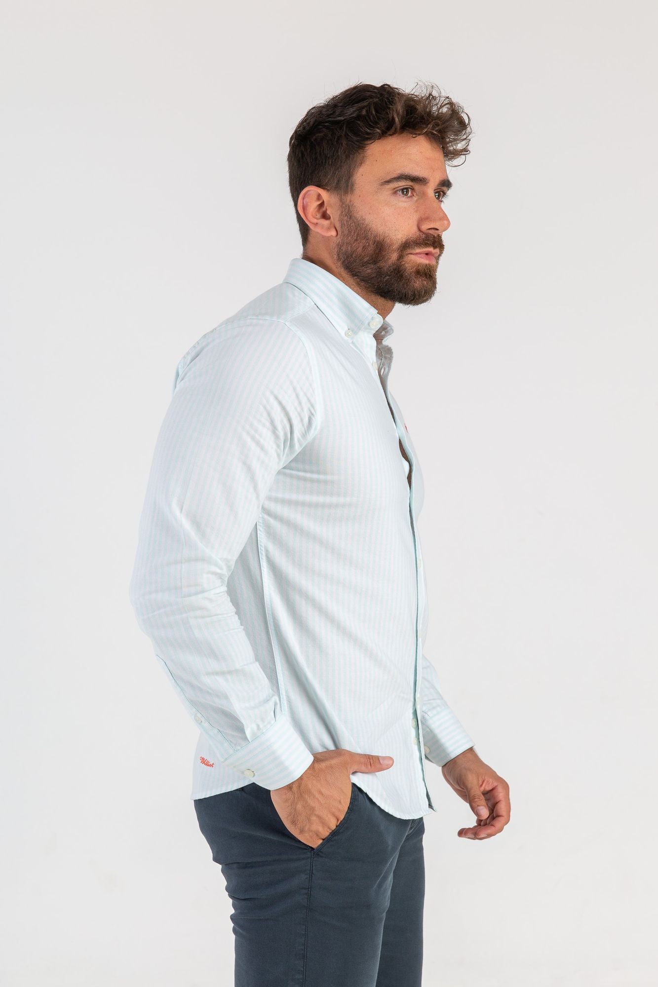Camisa Raya Oxford Turquesa