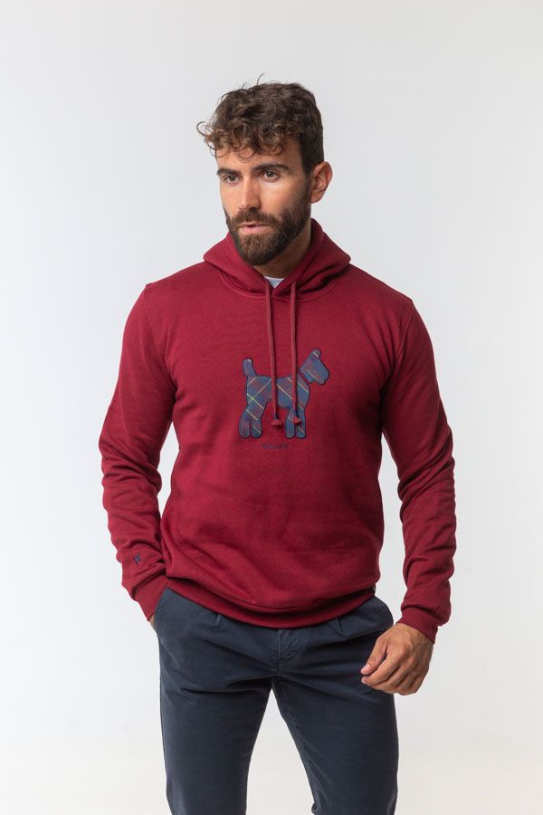 Sudadera Capucha Doggy Burdeos