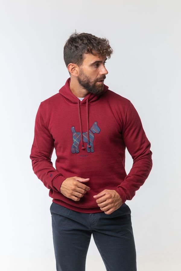 Sudadera Capucha Doggy Burdeos