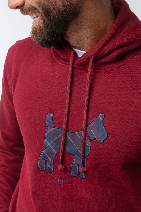 Sudadera Capucha Doggy Burdeos