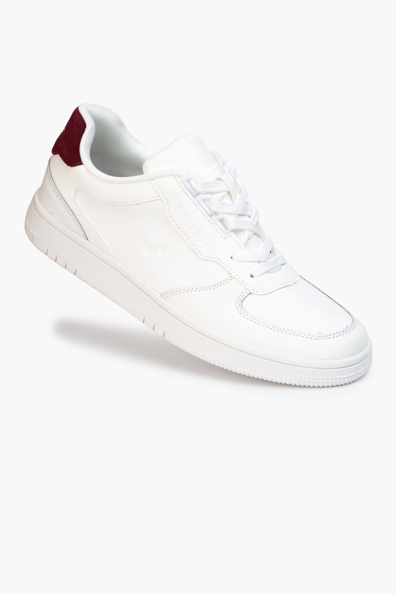 Zapatilla Casual Blanca Burdeos