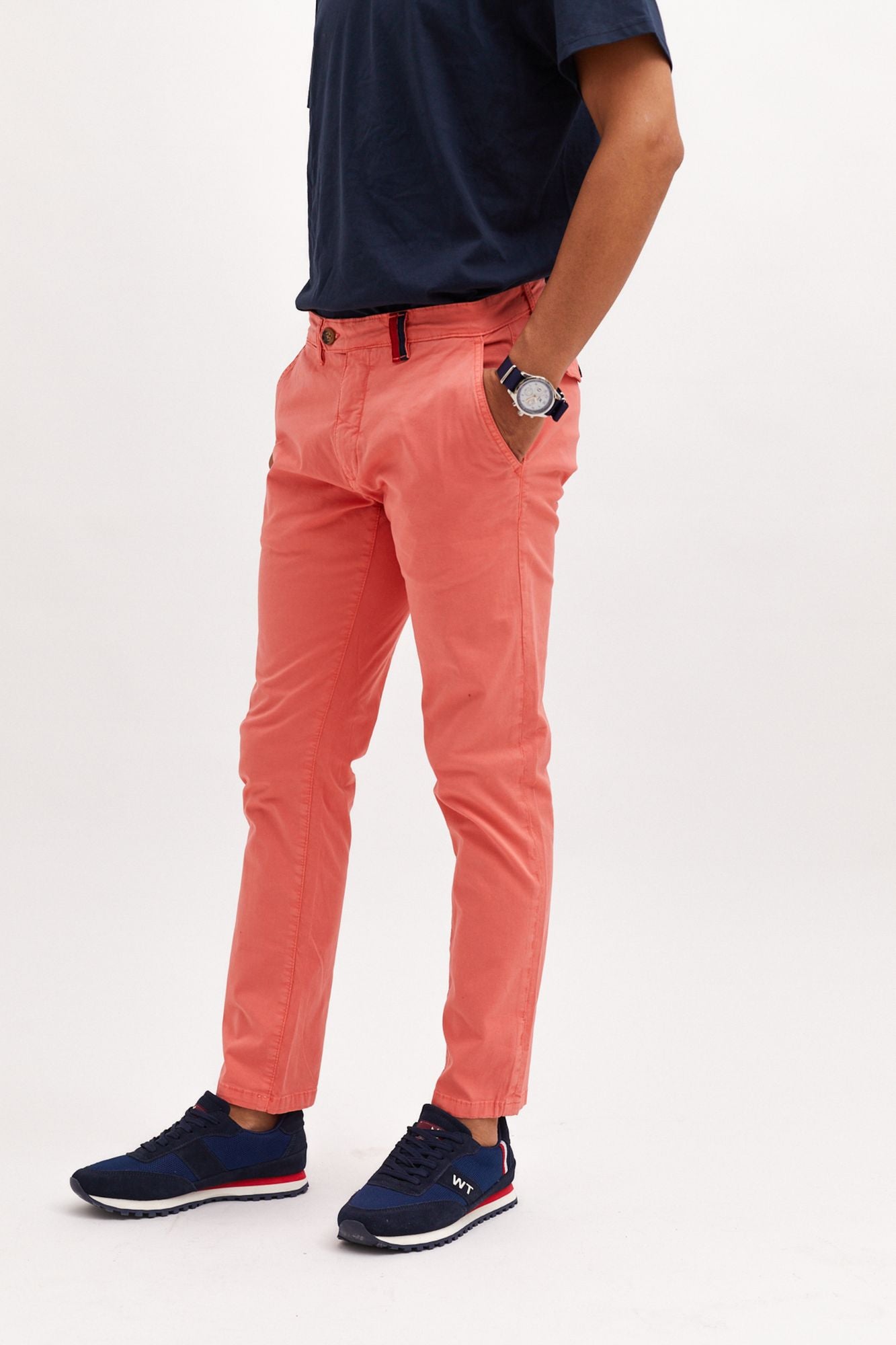 Pantalón Chino Slim Coral