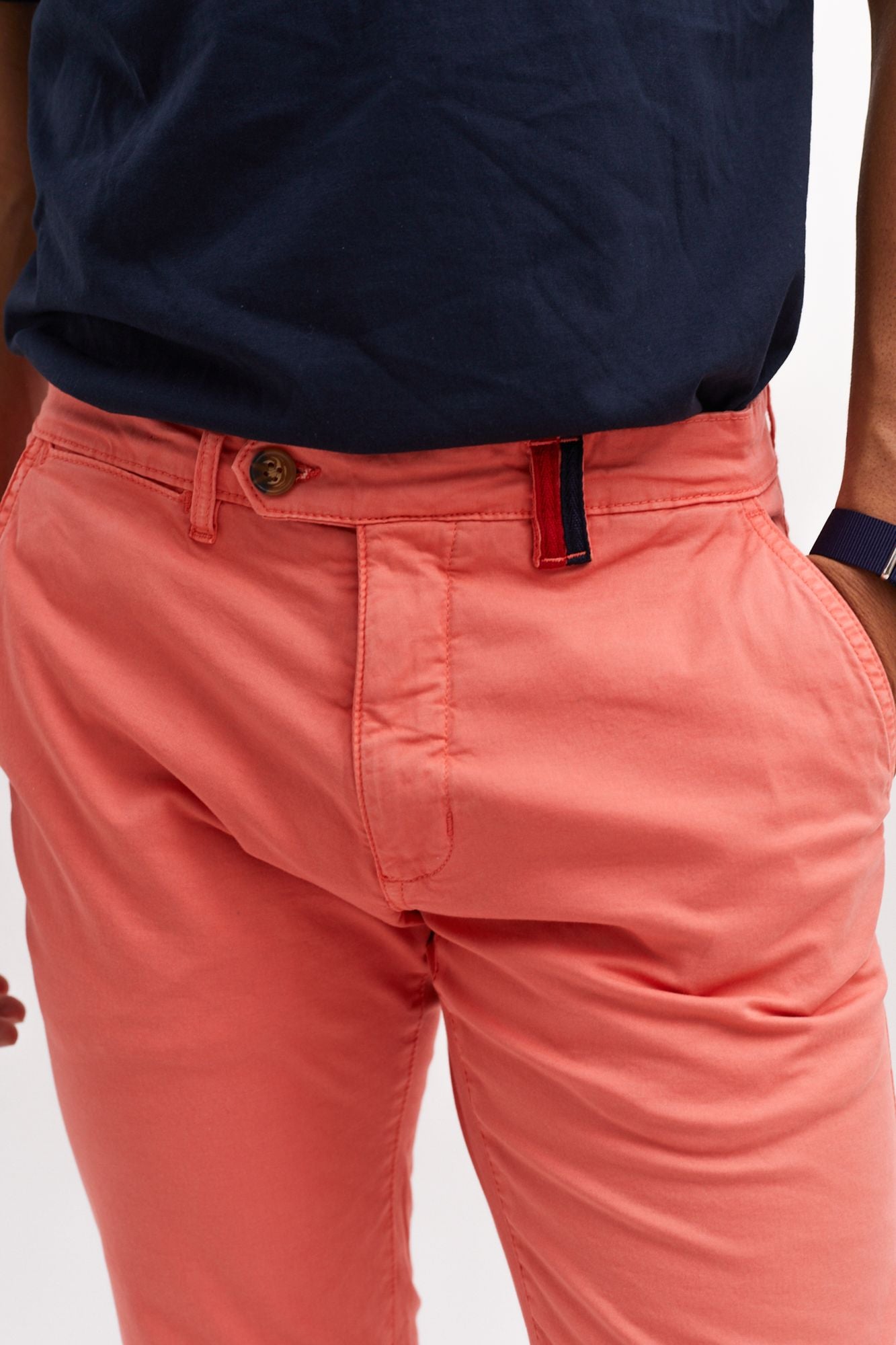 Pantalón Chino Slim Coral