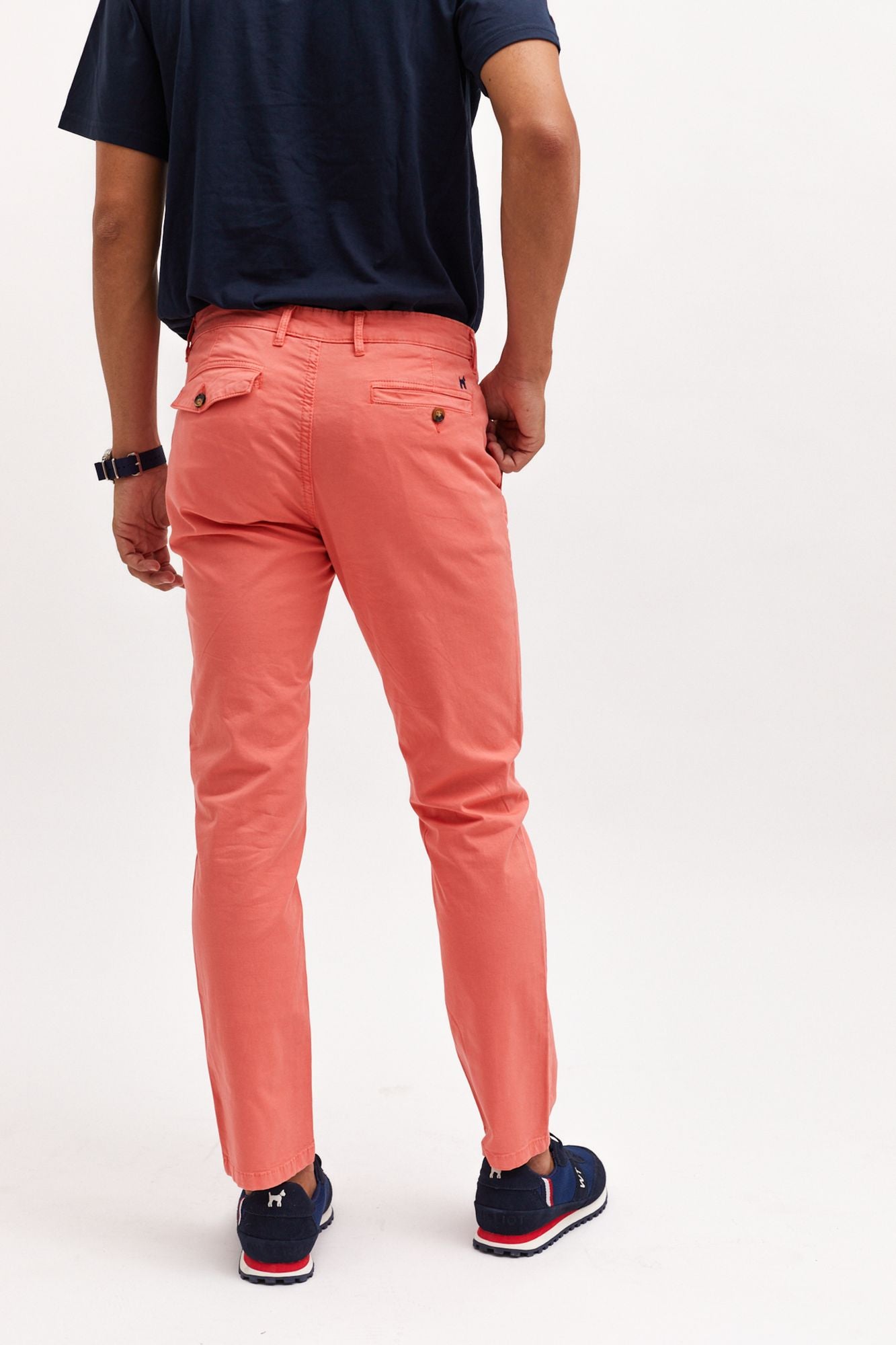 Pantalón Chino Slim Coral
