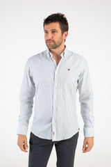 Camisa Raya Fina Oxford Verde Botella Slim Fit