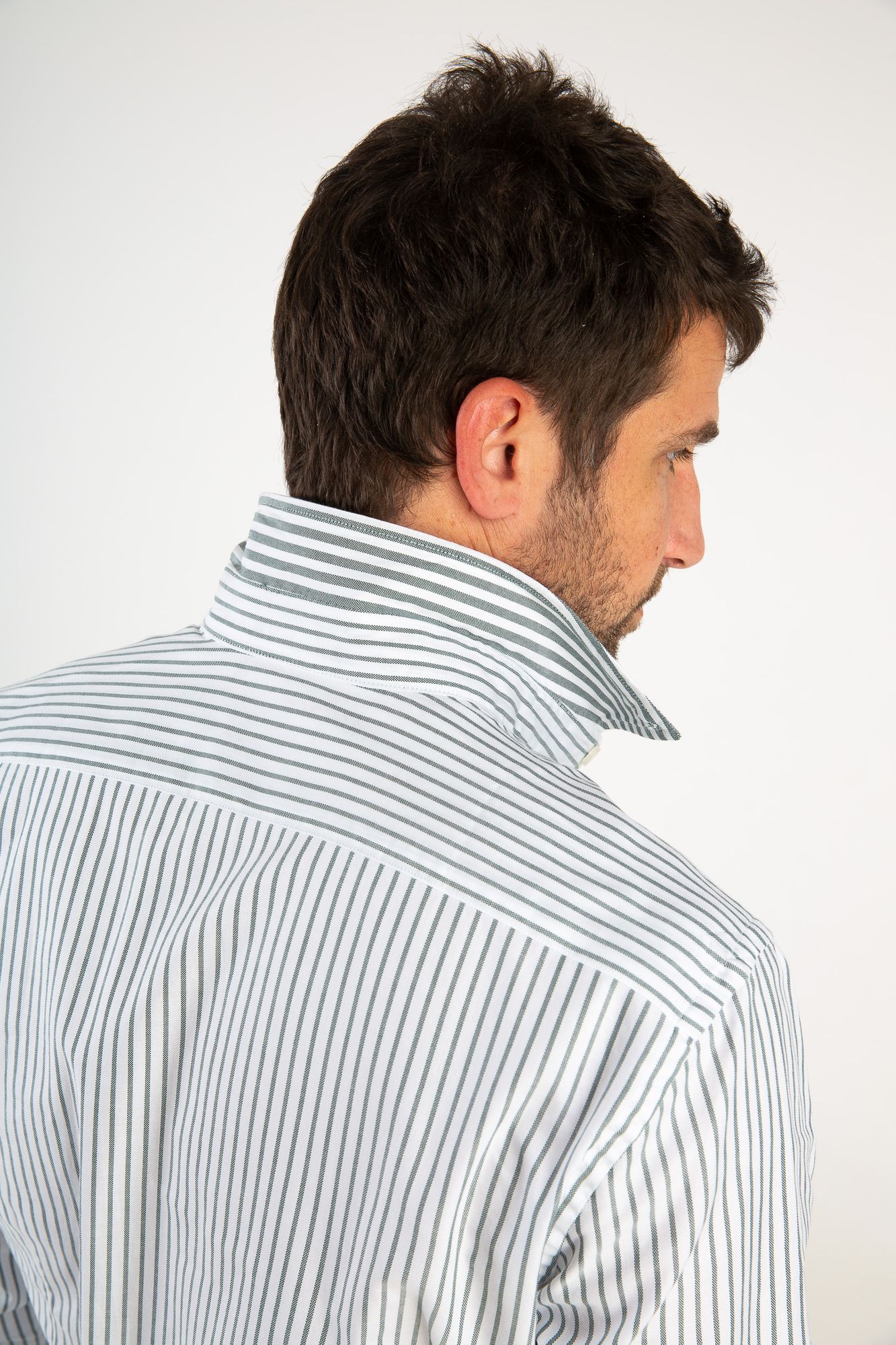 Camisa Raya Fina Oxford Verde Botella Slim Fit
