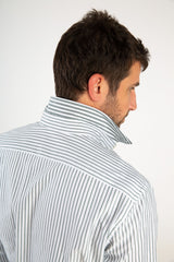 Camisa Raya Fina Oxford Verde Botella Slim Fit
