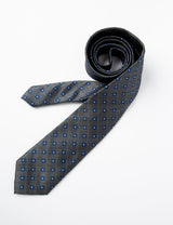 Corbata Gris con Flor Marino