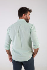 Camisa Lino Verde Agua