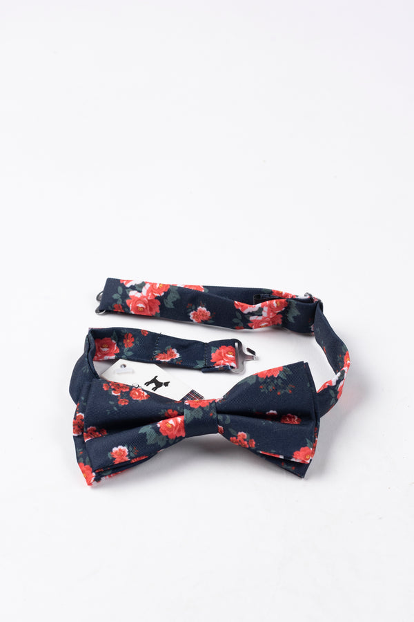 Pajarita Estampado Flor Rosa