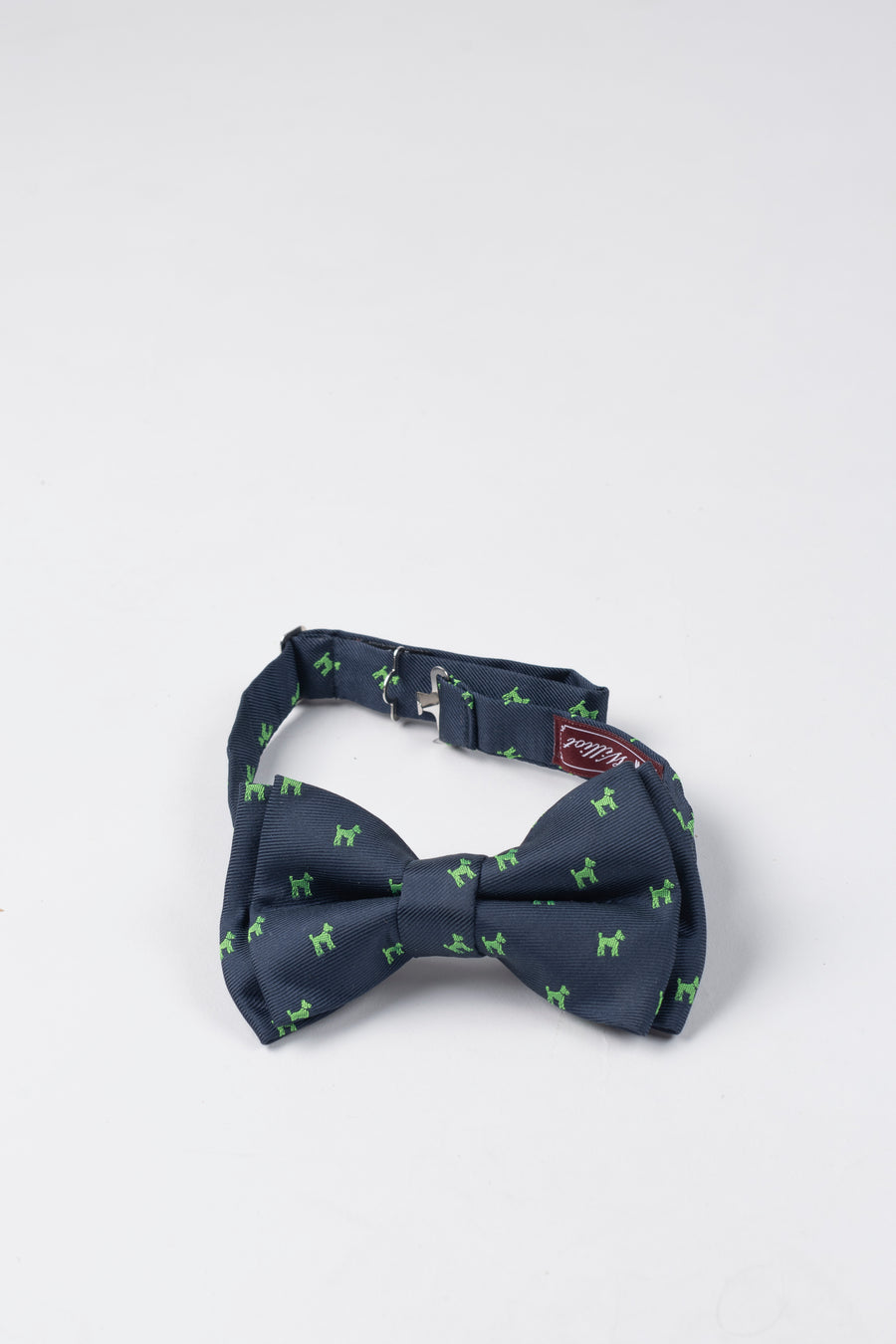 Pajarita Marino con Estampado Perros Verde Fluor