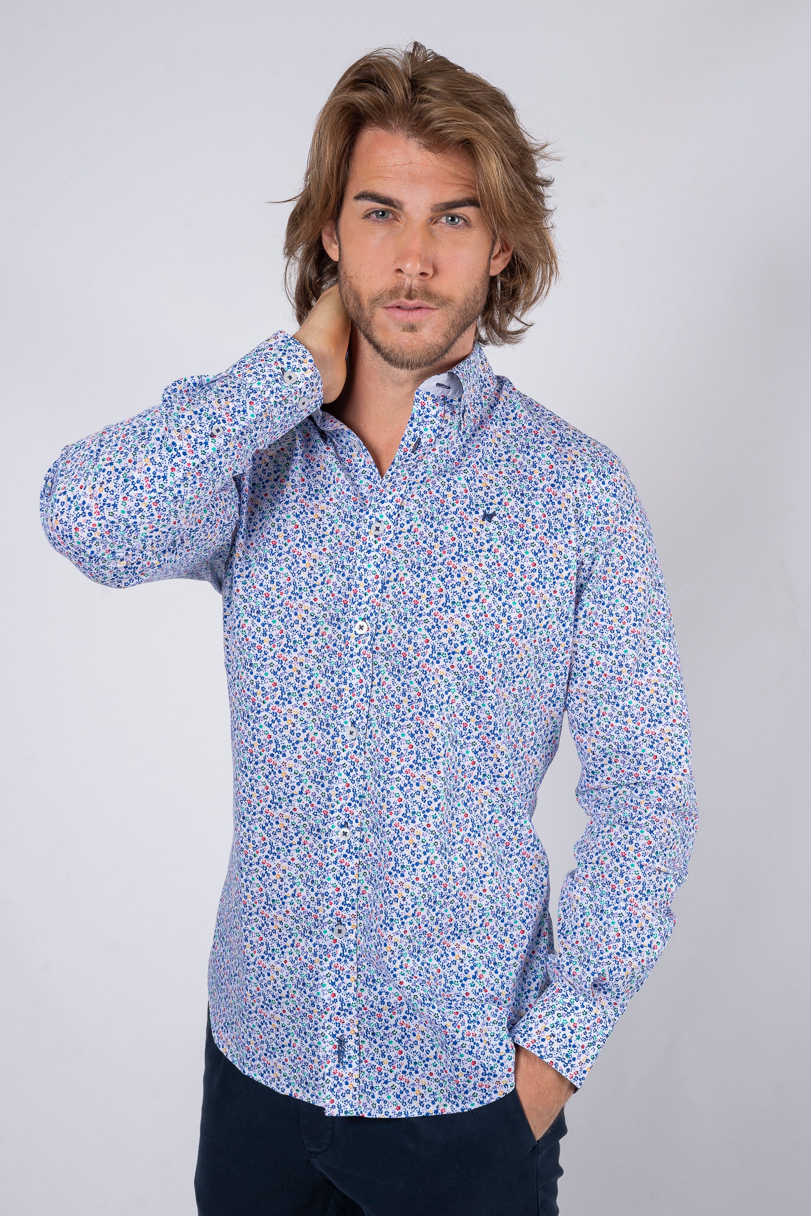 Camisa Sport Estampado Flor